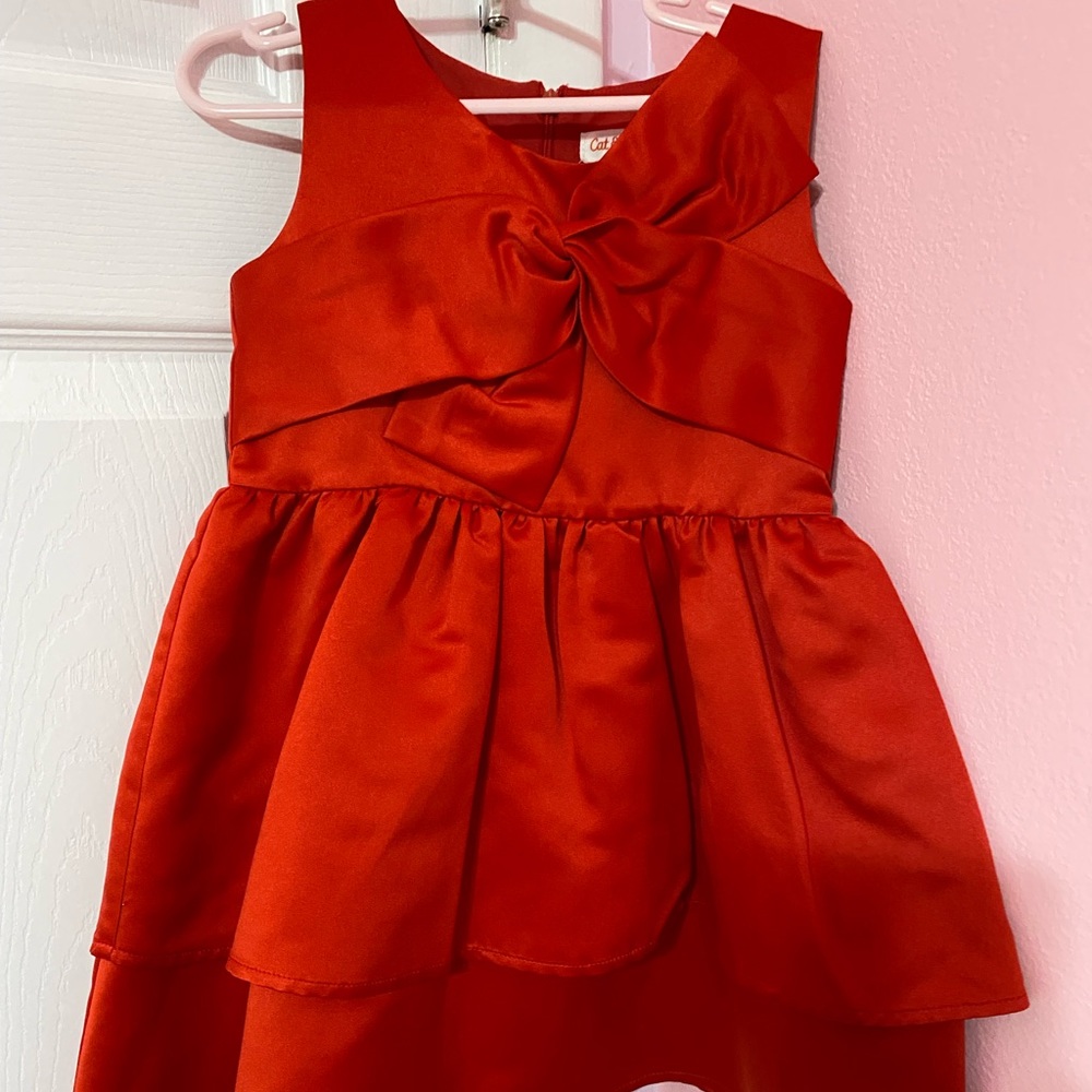 Girls XS 4/5 red dress